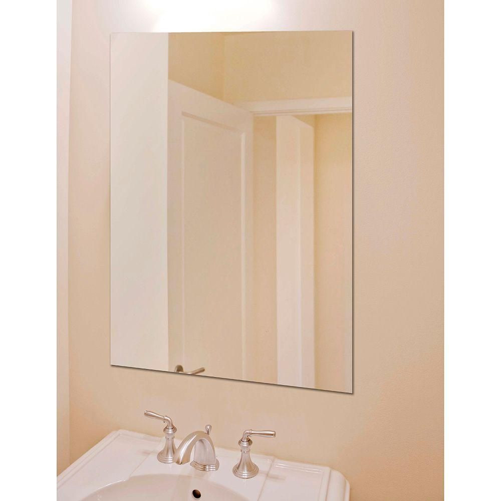 Bathroom Mirror Edge Repair
 Glacier Bay 24 in W x 36 in L Polished Edge Bath Mirror