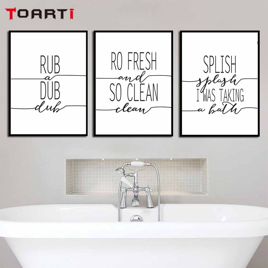 Bathroom Sayings Wall Art
 I Was Taking A Bath Modern Bathroom Quotes Posters Prints