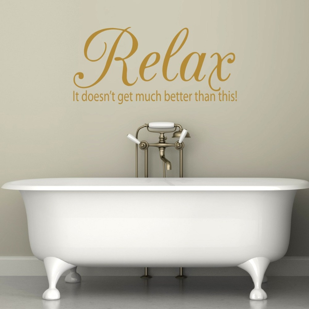 Bathroom Sayings Wall Art
 Bathroom Quote Wall Decal Quotes Relax Houseware Home