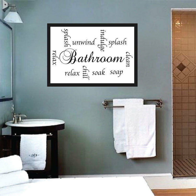 Bathroom Sayings Wall Art
 Bathroom Sayings Wall Framed Splash Clean Mural Decal