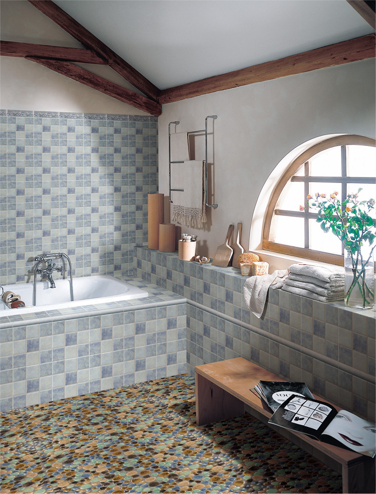 Bathroom Shower Floor Tile
 Wholesale Porcelain Tile Mosaic Pebble Design Shower Tiles