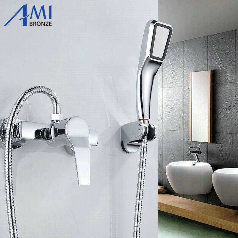 Bathroom Shower Heads And Faucets
 Simple set Bathroom Shower Faucets Bathtub Faucet Mixer