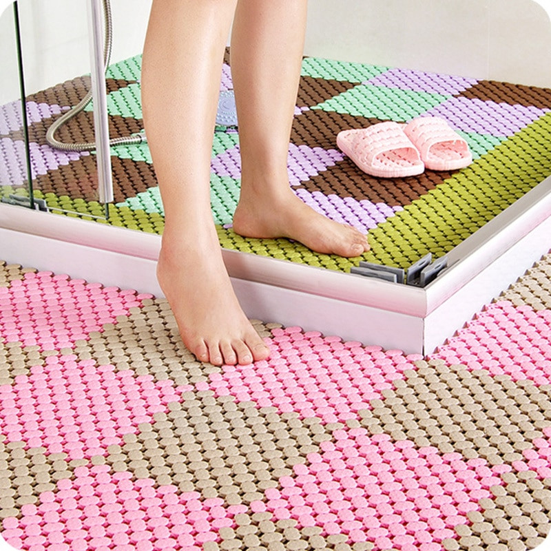 Bathroom Shower Mats
 New Removable DIY Splice Bath Mat Non slip Massage shower