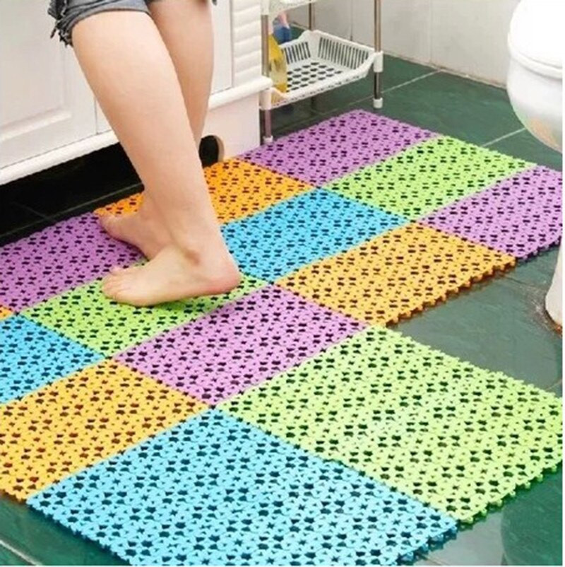 Bathroom Shower Mats
 Practical Hollow Plastic Shower Bathroom Bath Mosaic Mat