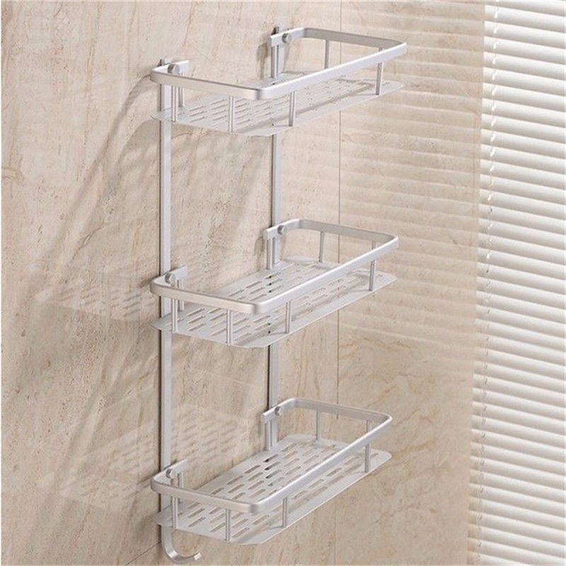 Bathroom Shower Shelves
 Bathroom Shelves Space Alumimum 1 2 3 Tier Home Kitchen