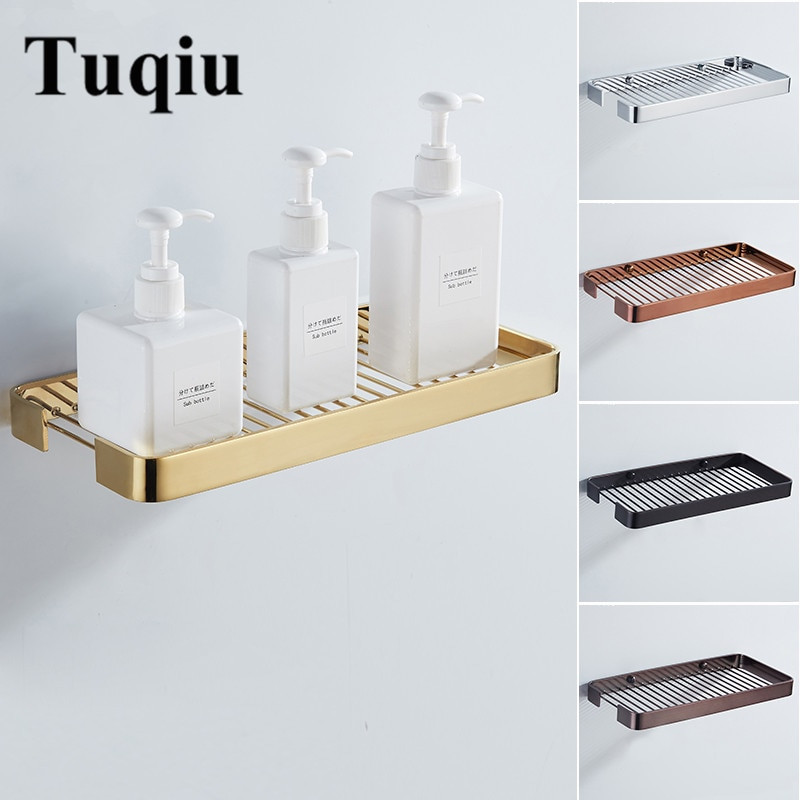 Bathroom Shower Shelves
 Bathroom Shelf Brass Bathroom Shower Rack Square Bath