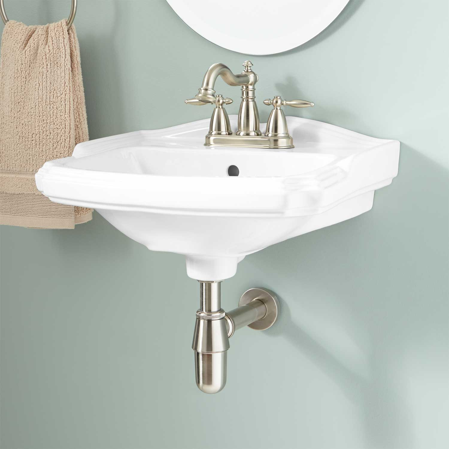 Bathroom Sink And Toilet
 Halden Porcelain Wall Mount Bathroom Sink Bathroom