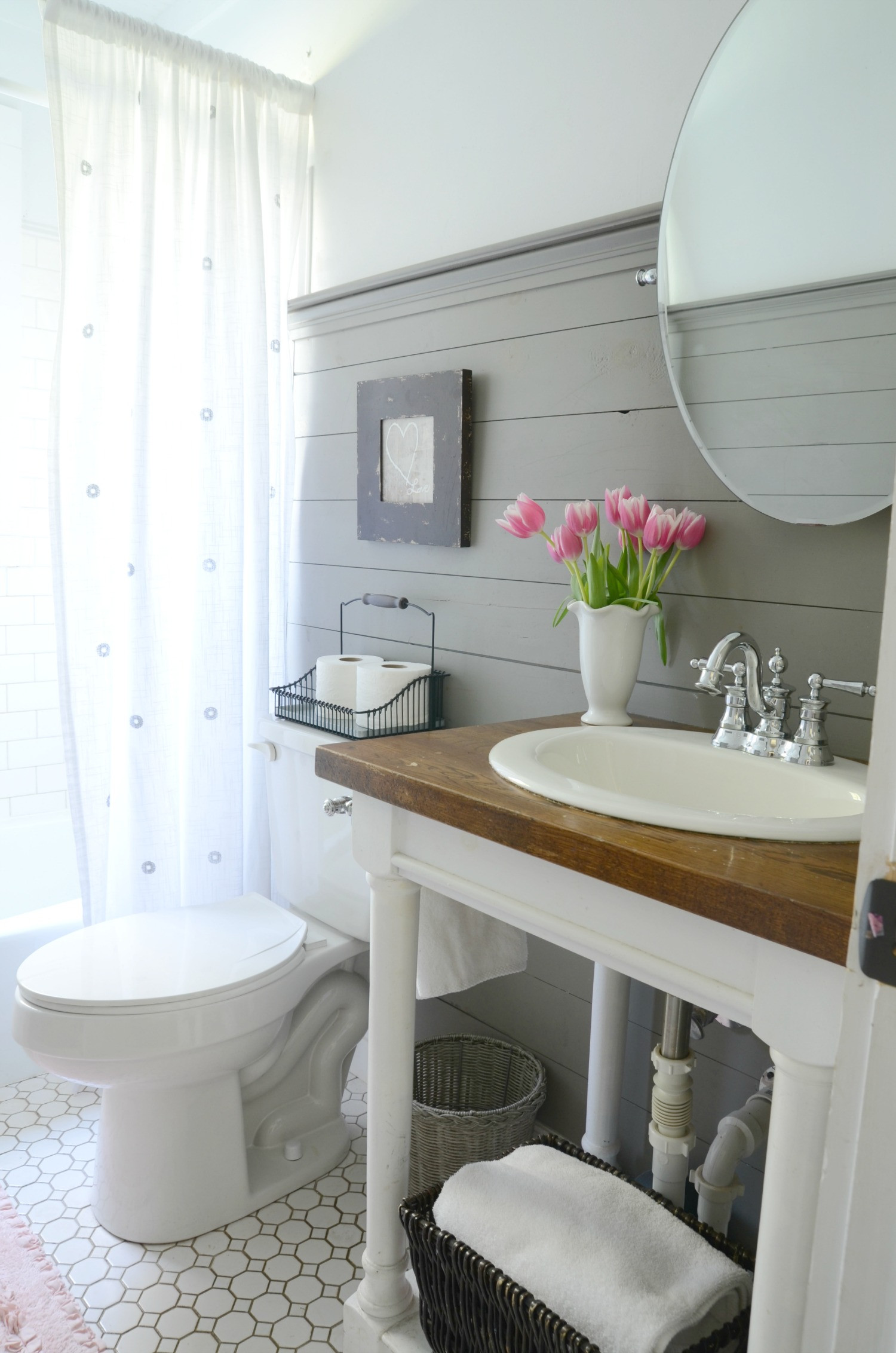 Bathroom Sink Designs
 Farmhouse Bathroom Refresh Adoption Update Beneath My