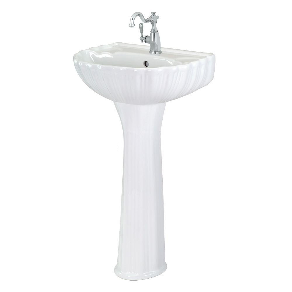 Bathroom Sinks Home Depot
 Foremost Brielle Pedestal bo Bathroom Sink in White FL