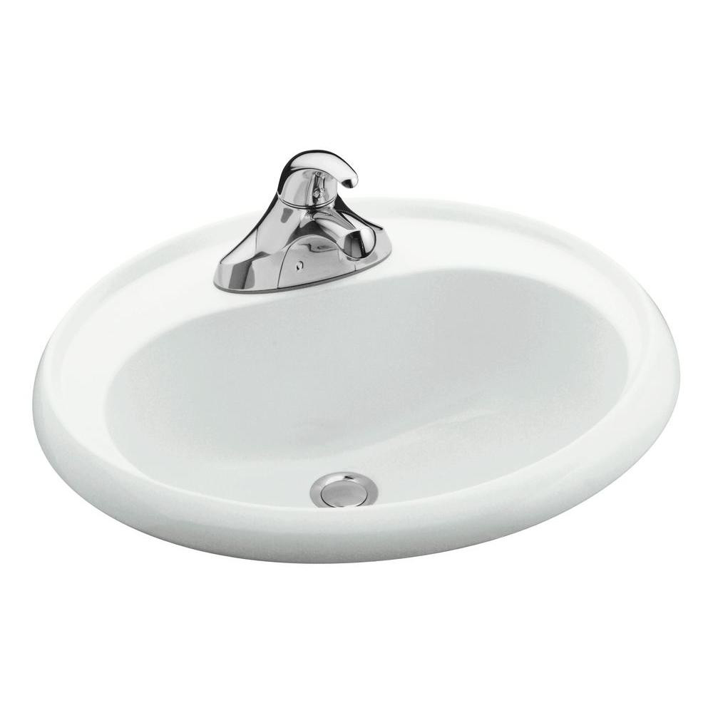 Bathroom Sinks Home Depot
 STERLING Oval Drop In Vikrell Bathroom Sink in White