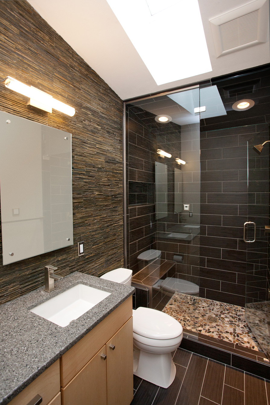 Bathroom Steam Shower
 Contemporary Spa Like Bath Remodel with Steam Shower