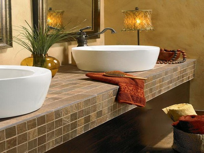 Bathroom Tile Countertops
 Bathroom countertops top Surface Materials