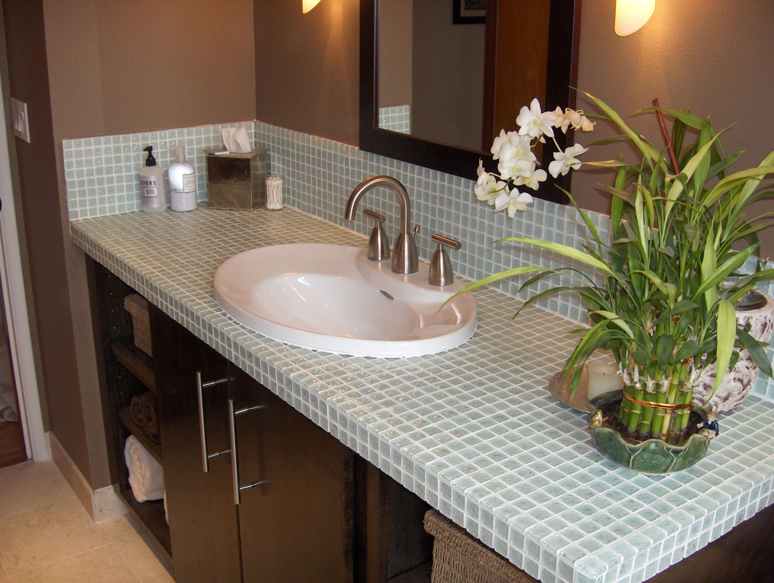 Bathroom Tile Countertops
 Take Your Bathroom to the Next Level With These 8