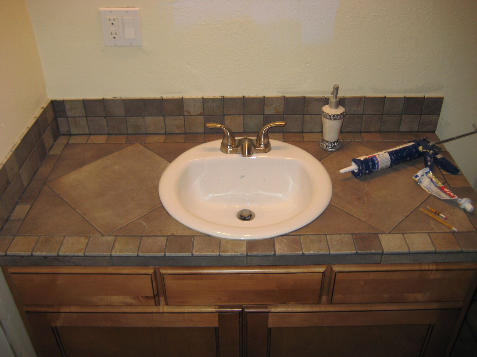 Bathroom Tile Countertops
 Bathroom vanity tile countertop For the Home