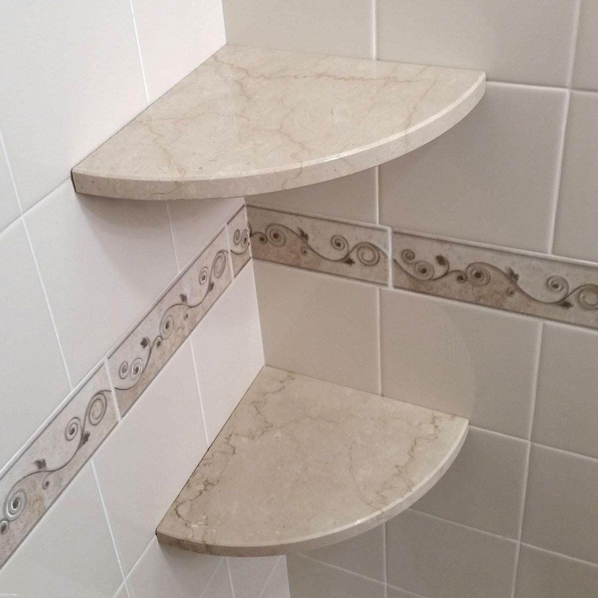 Bathroom Tile Shelves
 Gorgeous Travertine Corner Shower Shelf Easy Install