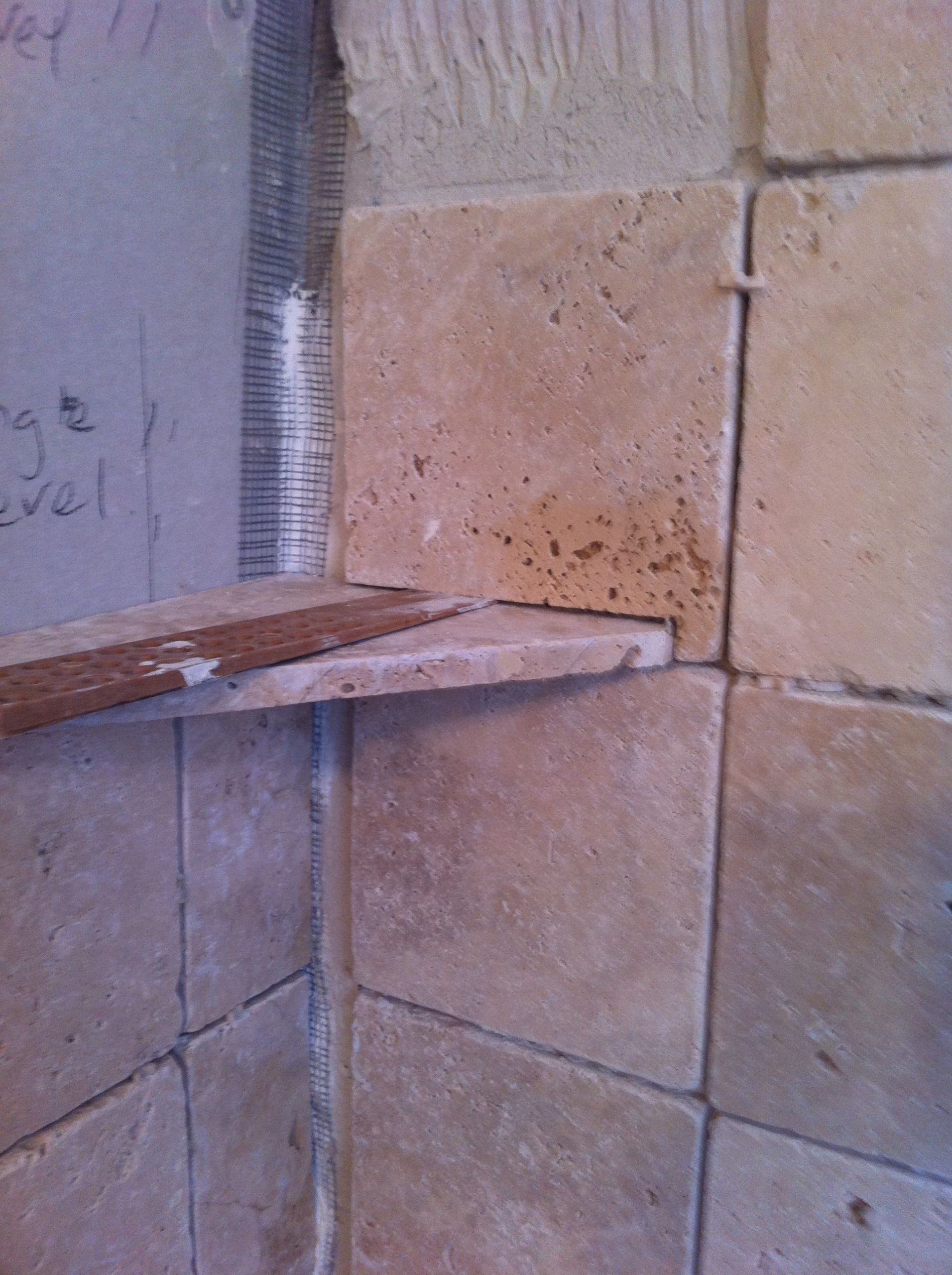 Bathroom Tile Shelves
 How to make a corner shower shelf using tile