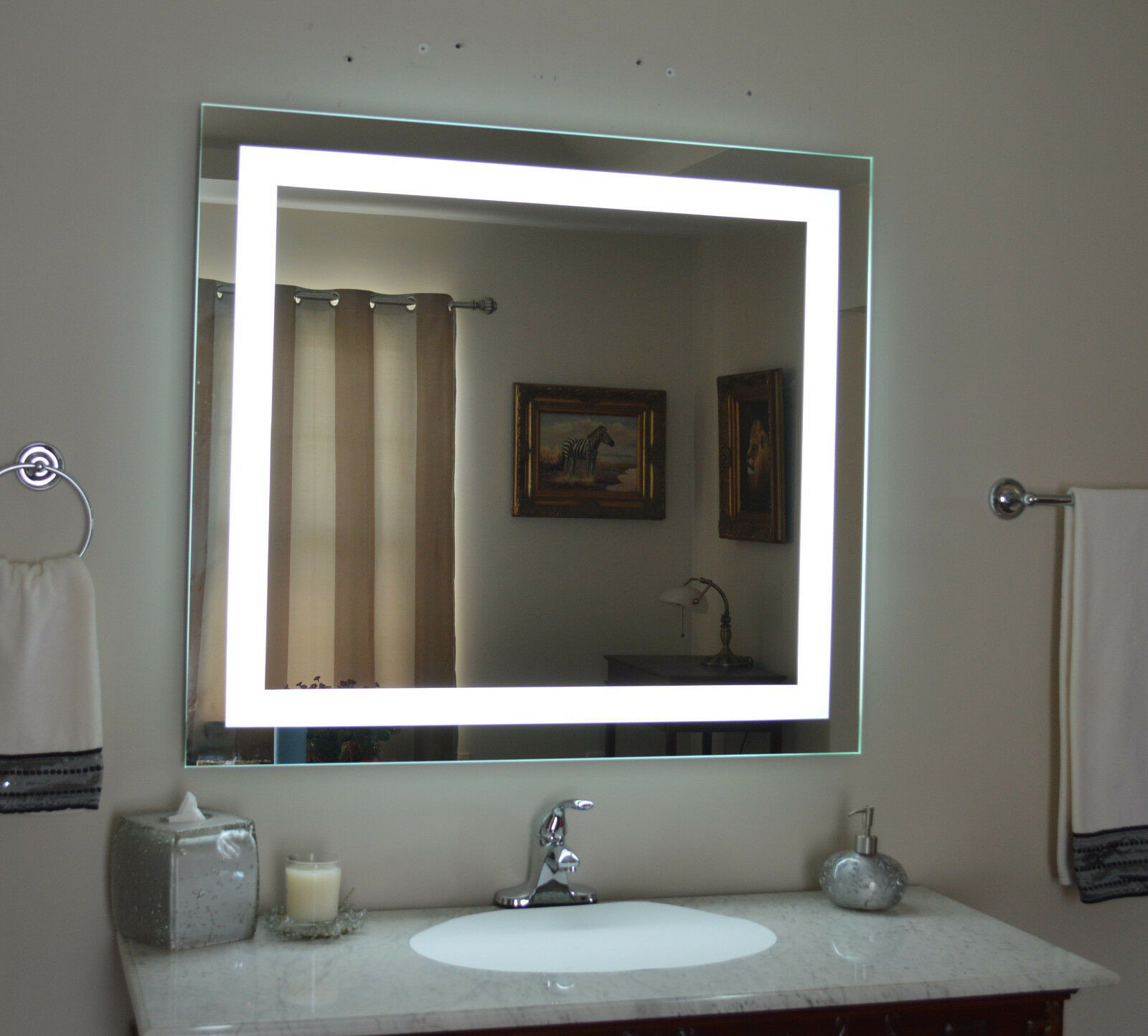 Bathroom Vanity And Mirror
 Lighted bathroom vanity mirror led wall mounted 48