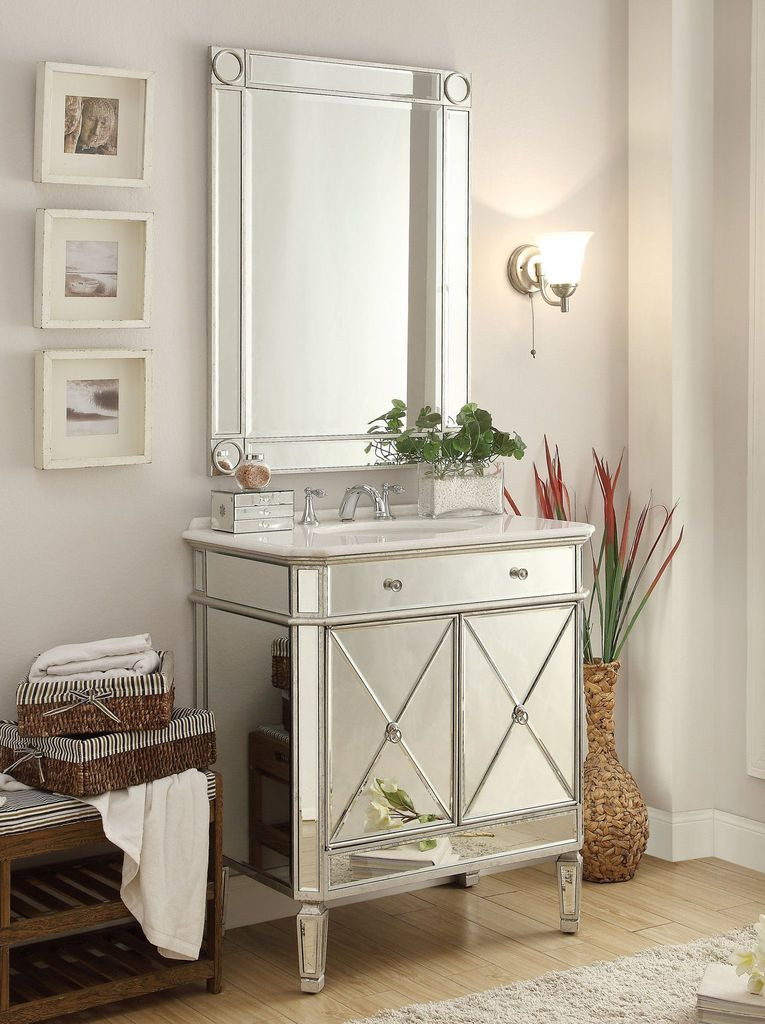 Bathroom Vanity And Mirror
 32" Mirror Reflection Austell Bathroom Sink Vanity