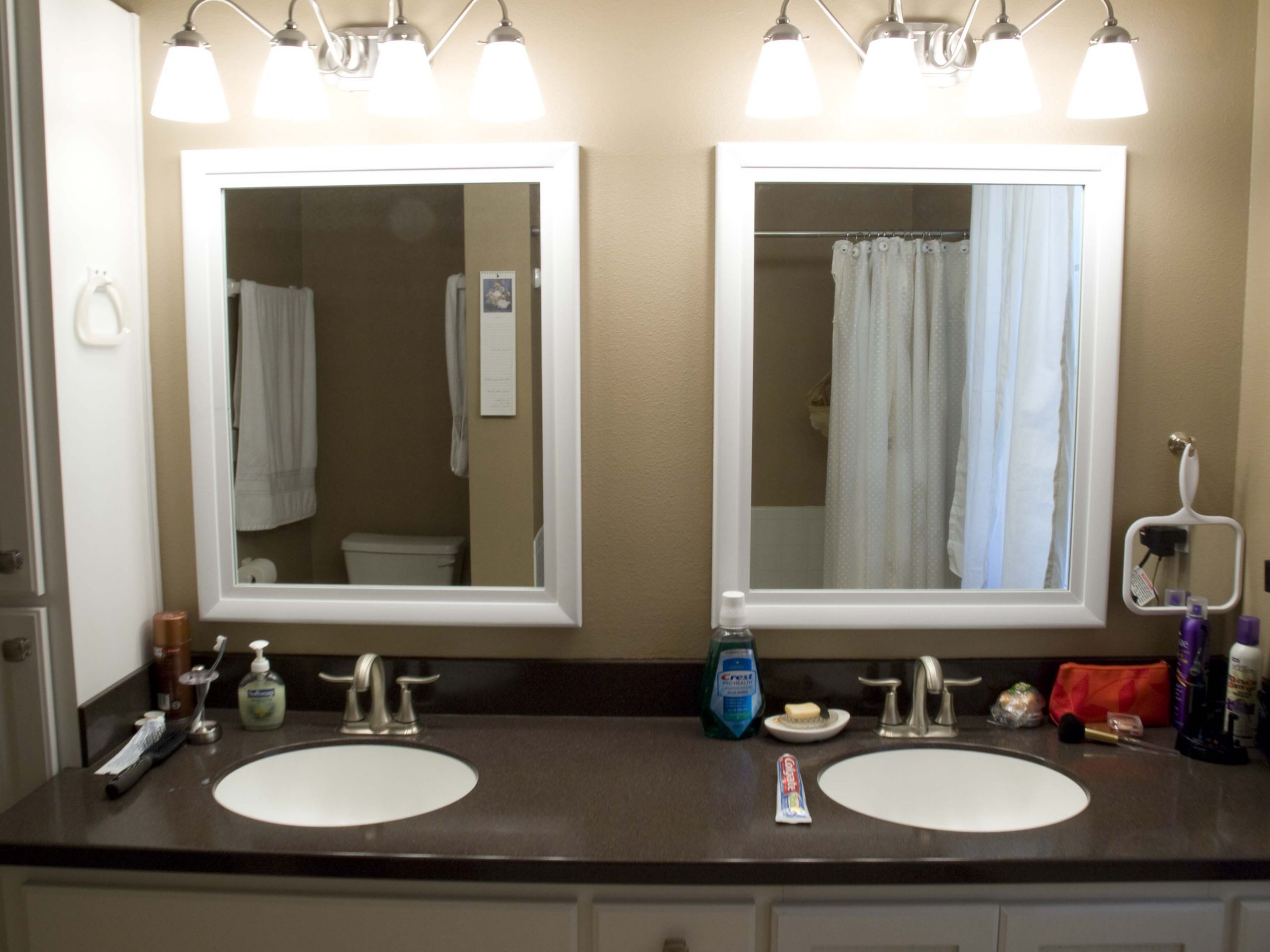 Bathroom Vanity And Mirror
 Tips Framed Bathroom Mirrors MidCityEast