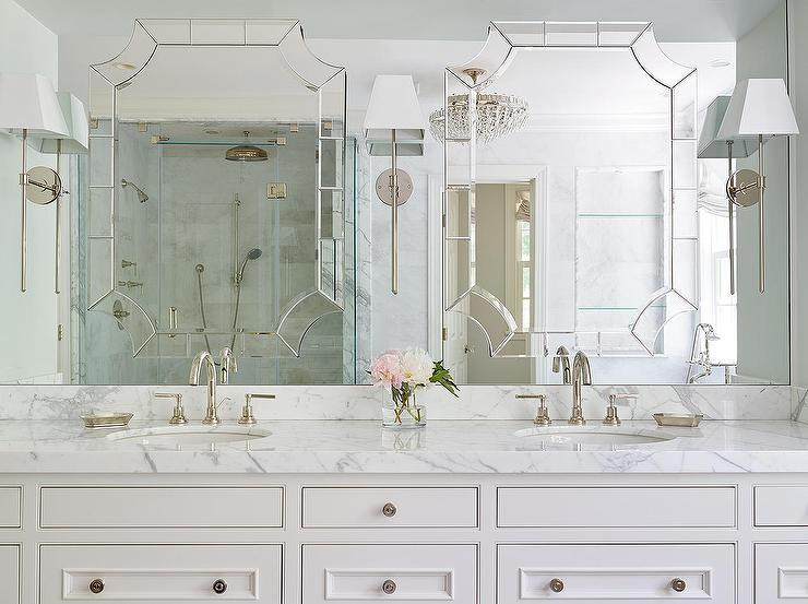 Bathroom Vanity And Mirror
 Mirror on Top of Vanity Mirror Transitional Bathroom