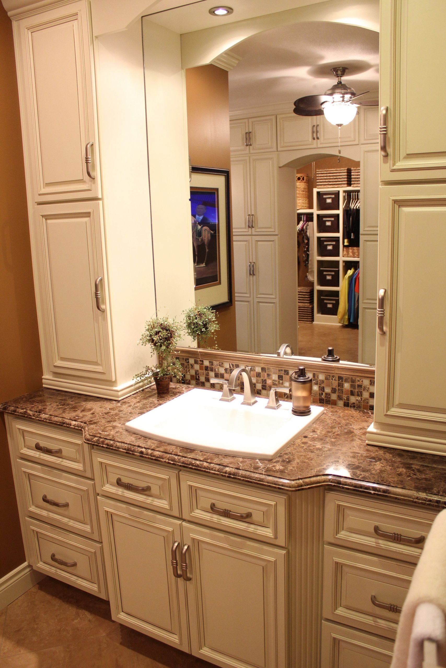 Bathroom Vanity With Linen Cabinet
 Lenox Country Linen