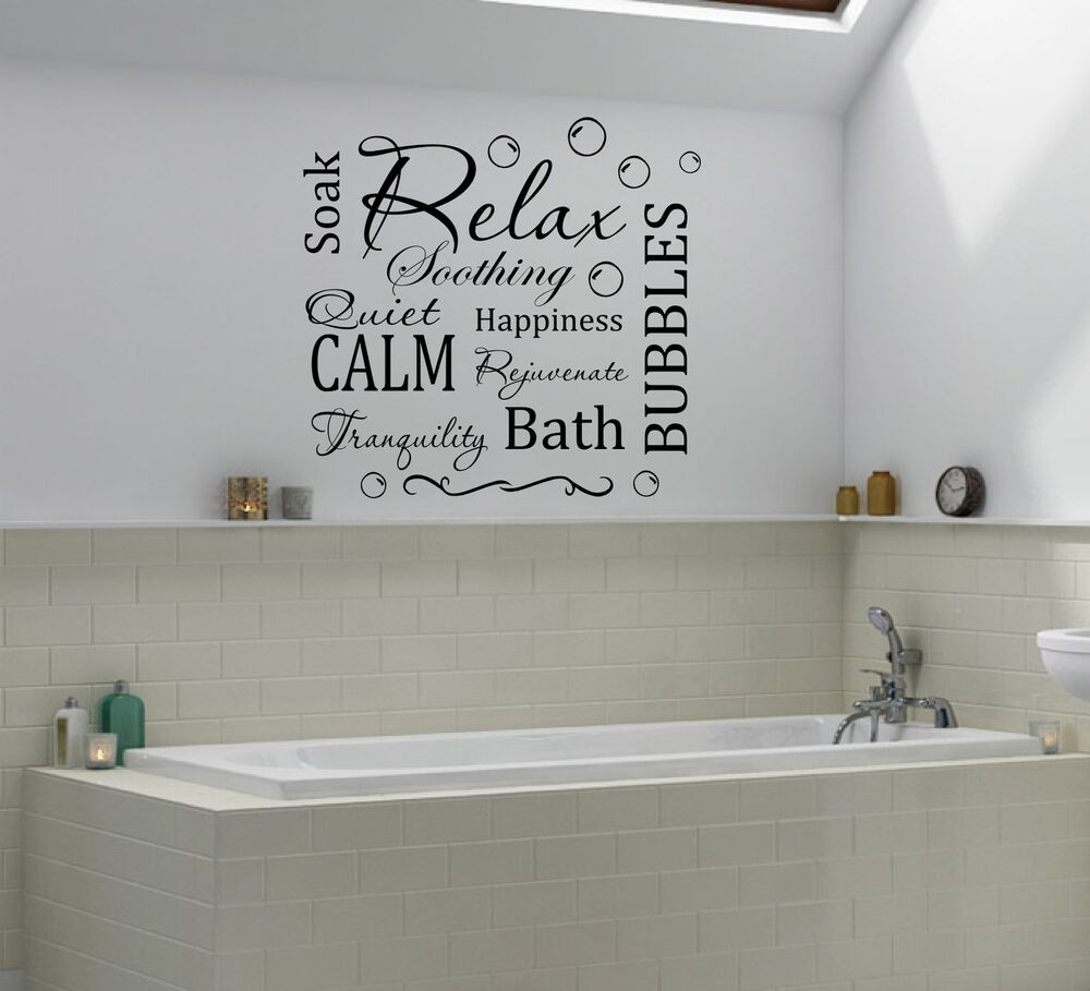 Bathroom Wall Decor Stickers
 Relax Calm Bathroom Bubbles Wall Quote Decal Wall Decals