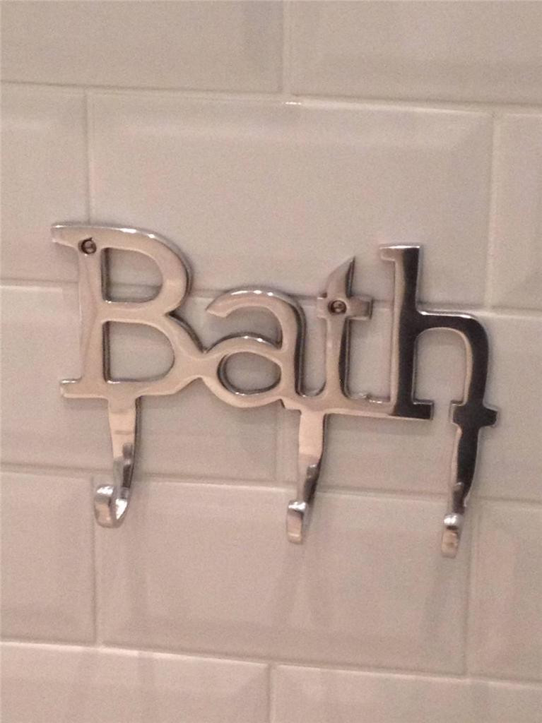 Bathroom Wall Hooks
 LARGE TOWEL HOLDER RACK BATH HANGER HOOKS WALL MOUNTED