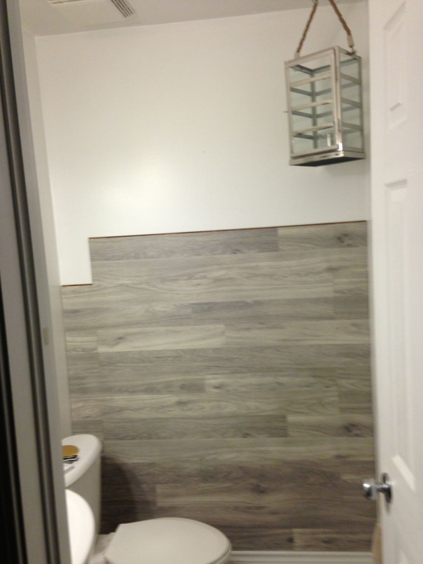 Bathroom Wall Laminate
 Bored to Floored Laminate Floor Accent Wall DIY