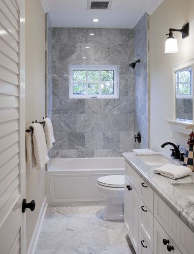 Bathroom Window Ideas Small Bathrooms
 Narrow bathroom benefits from shower window to break up