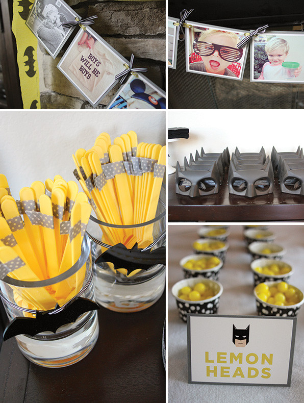 Batman Birthday Party Decorations
 Modern Batman Birthday Party with DIY Gotham City