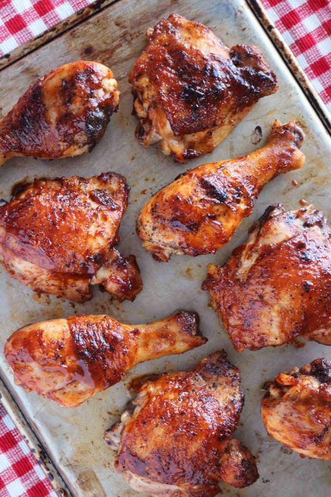Bbq Chicken Legs In Oven
 Baked BBQ Chicken Legs and Thighs The Anthony Kitchen