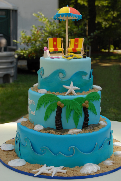 Beach Birthday Cakes
 Two Sugar Babies Inspiration Beach Cakes