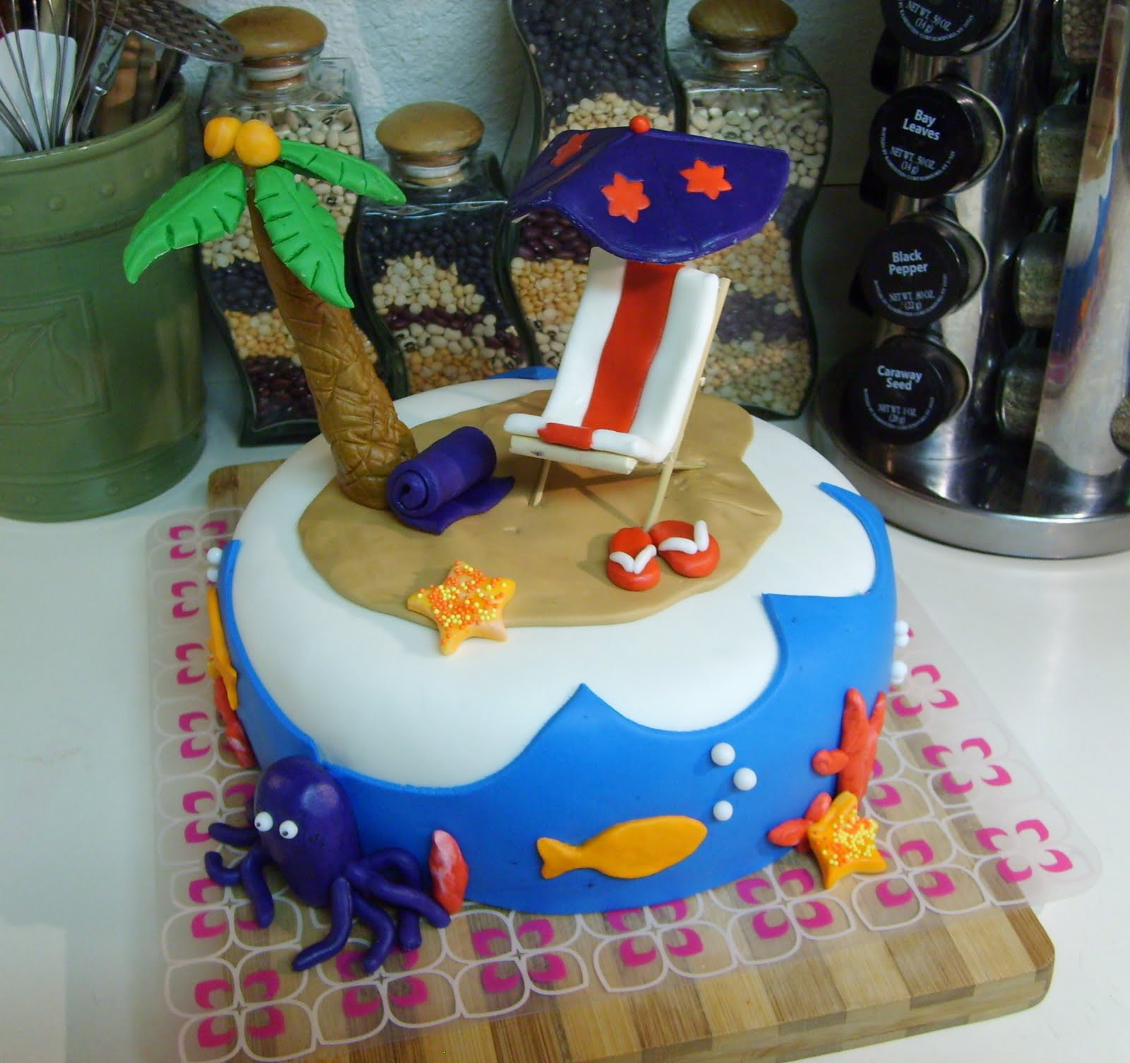 Beach Birthday Cakes
 The Open Pantry Beach Birthday Cake