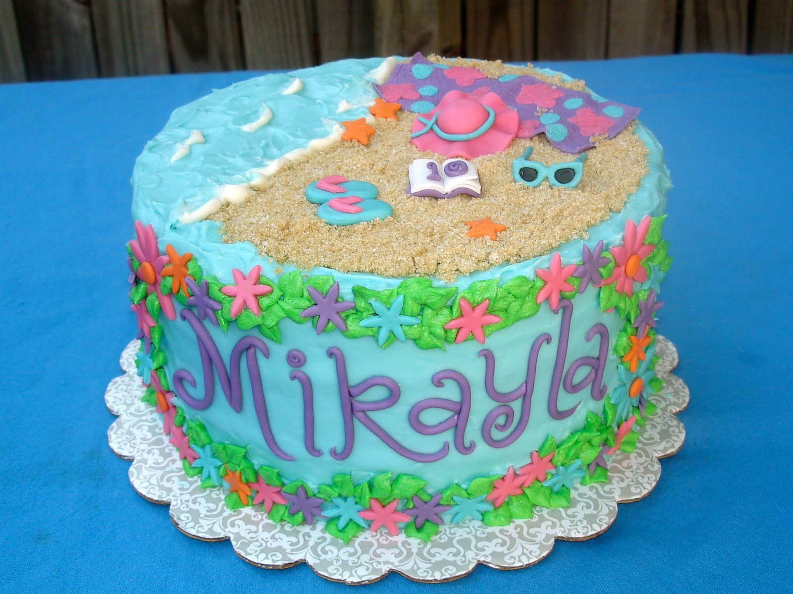 Beach Birthday Cakes
 Susana s Cakes Beach Girl Birthday Cake