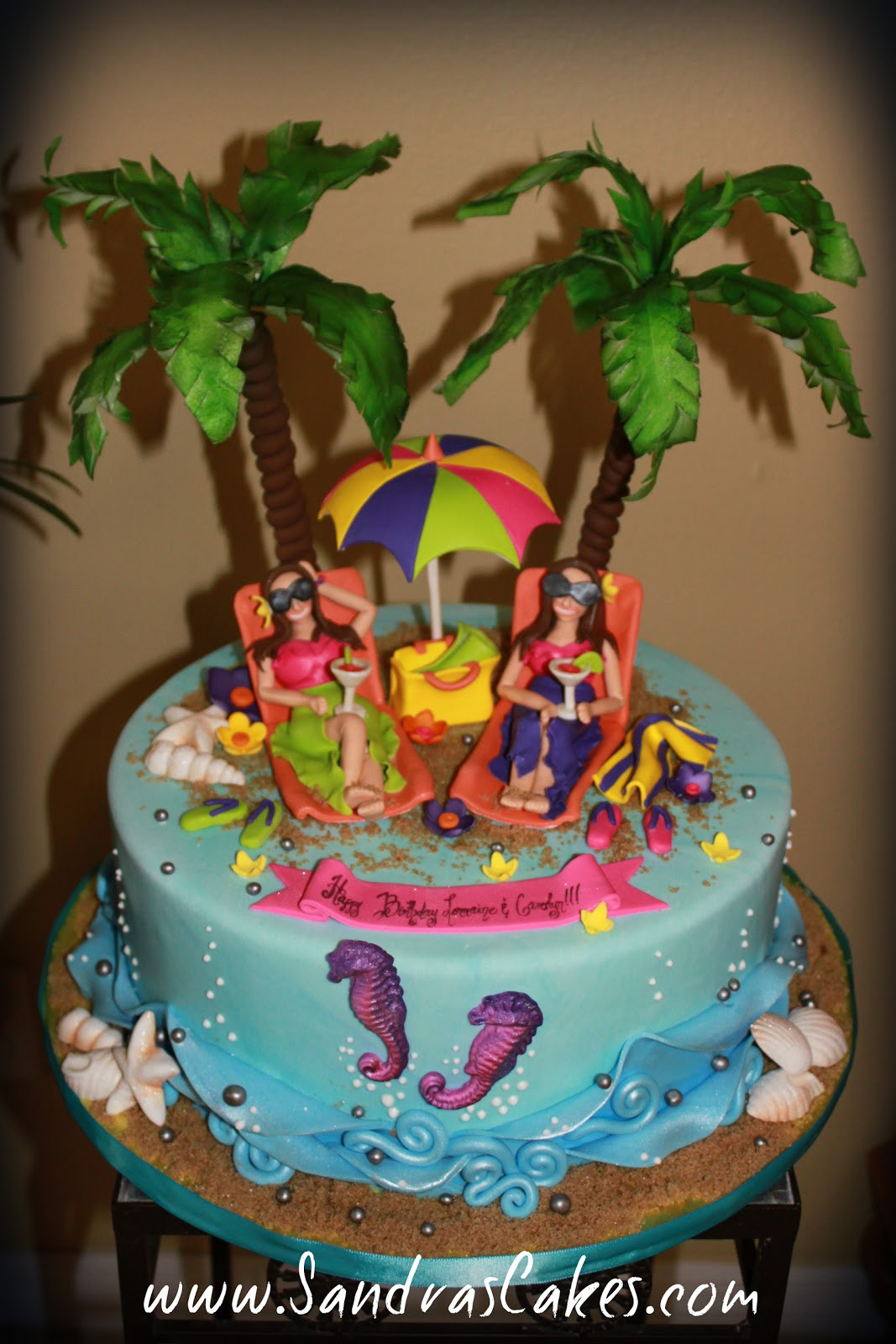 Beach Birthday Cakes
 Beach Themed 40th Birthday