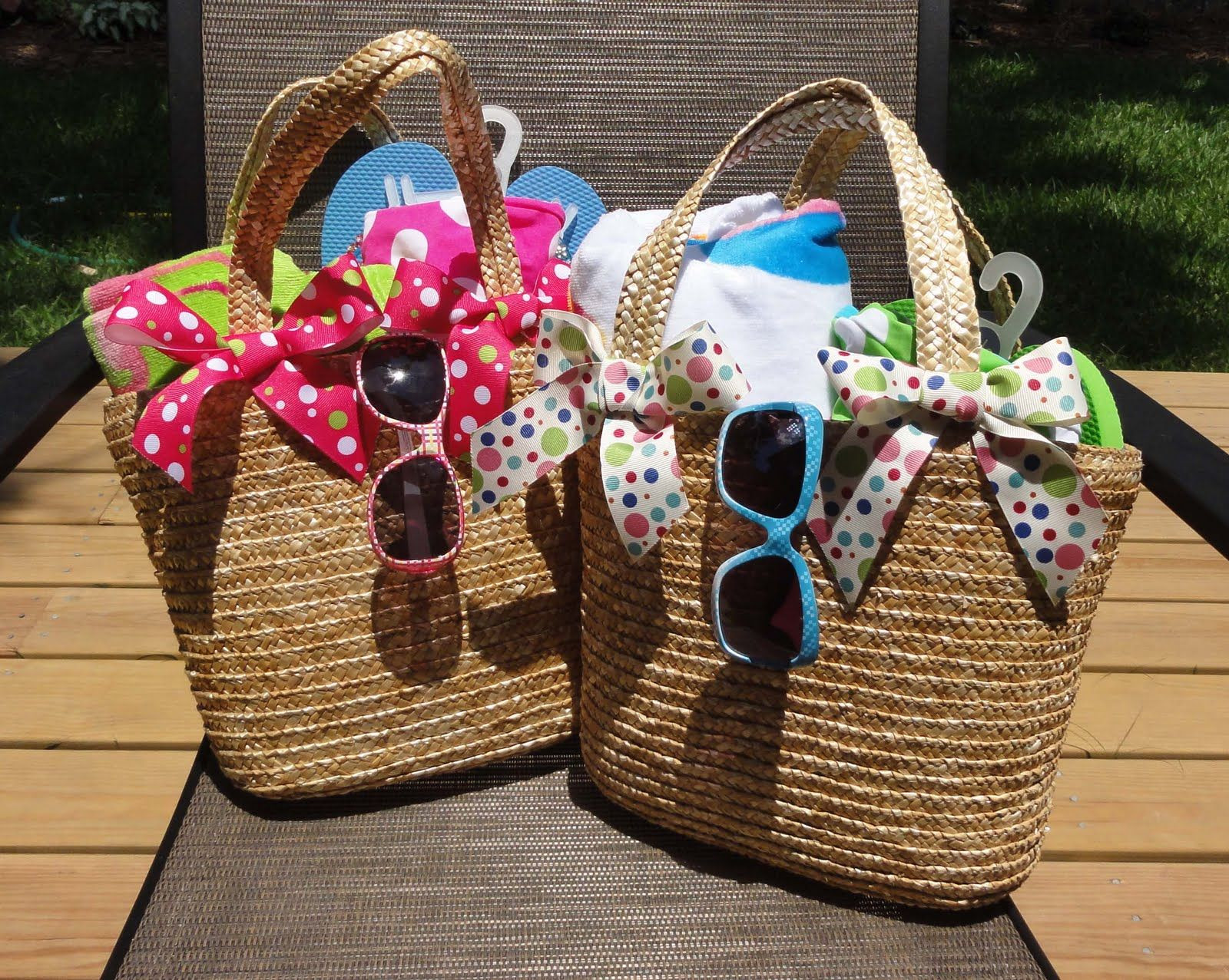 Beach Gift Basket Ideas
 Lanie J and Co Quick totes for 1st Day of Summer Gifts