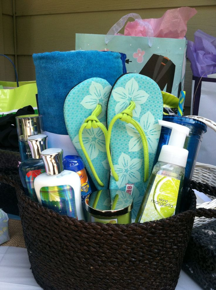 Beach Gift Basket Ideas
 1000 images about vacation t basket on Pinterest