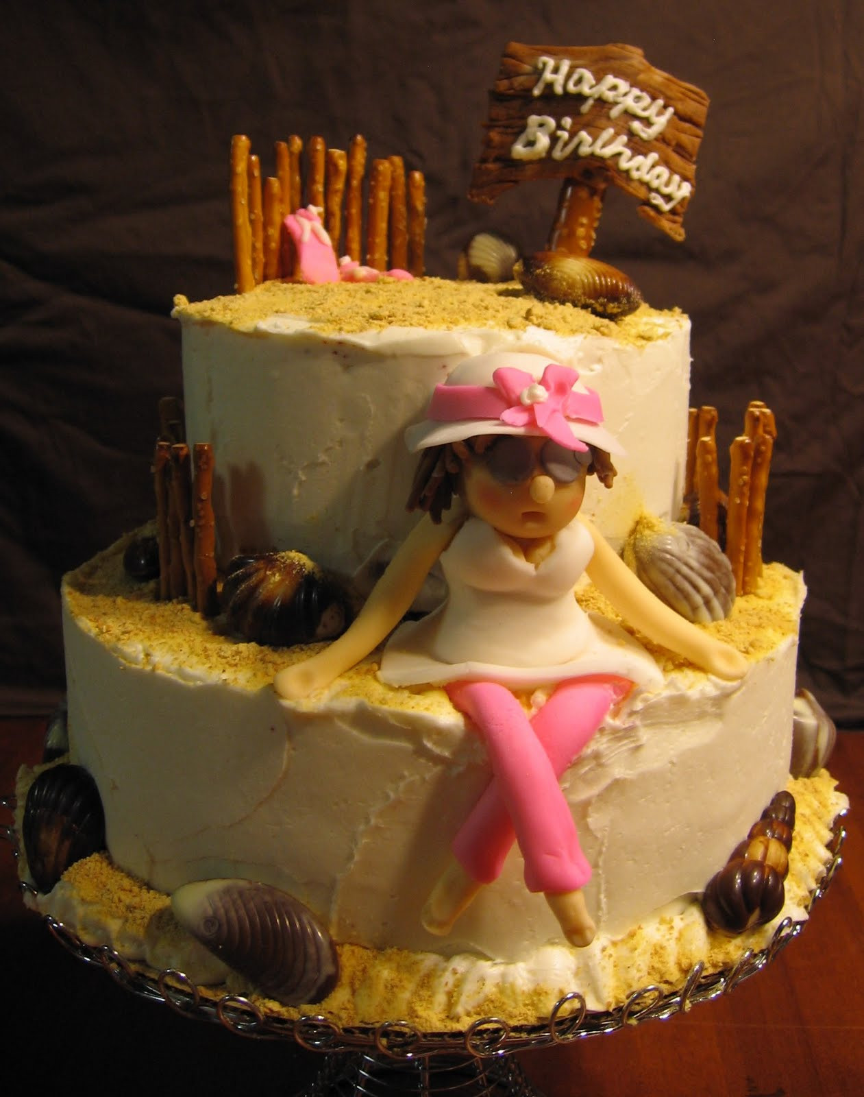 Beach Theme Birthday Cake
 Sue s Sweet Creations Beach Theme Birthday Cake