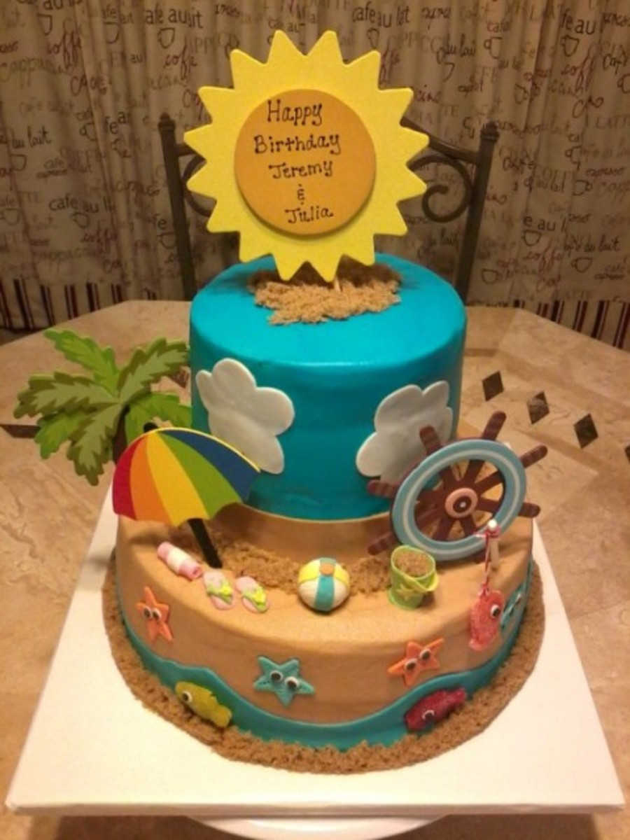 Beach Theme Birthday Cake
 Beach Theme Birthday Cake For A Brother And Sister