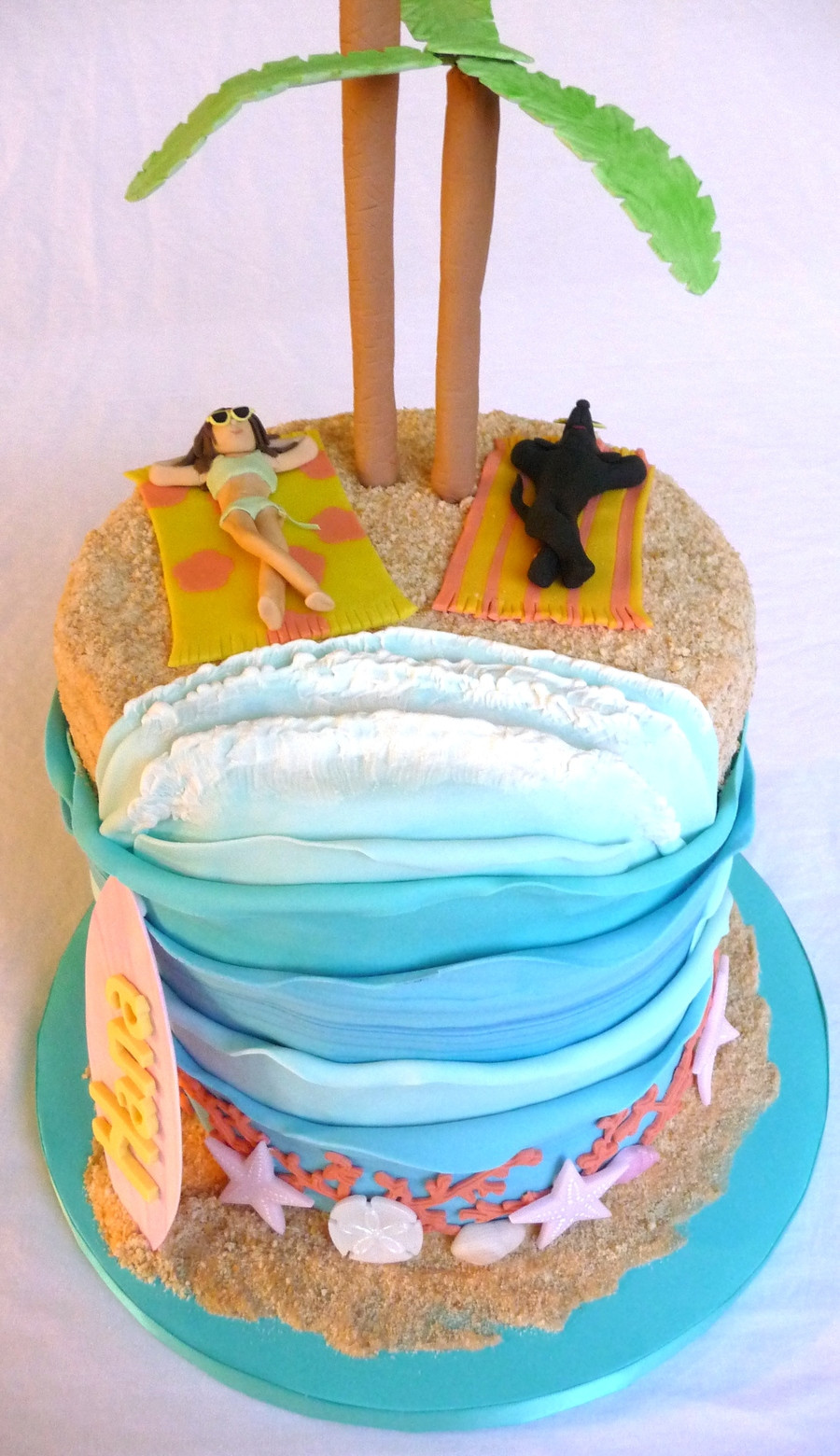 Beach Theme Birthday Cake
 Beach Theme Cake CakeCentral