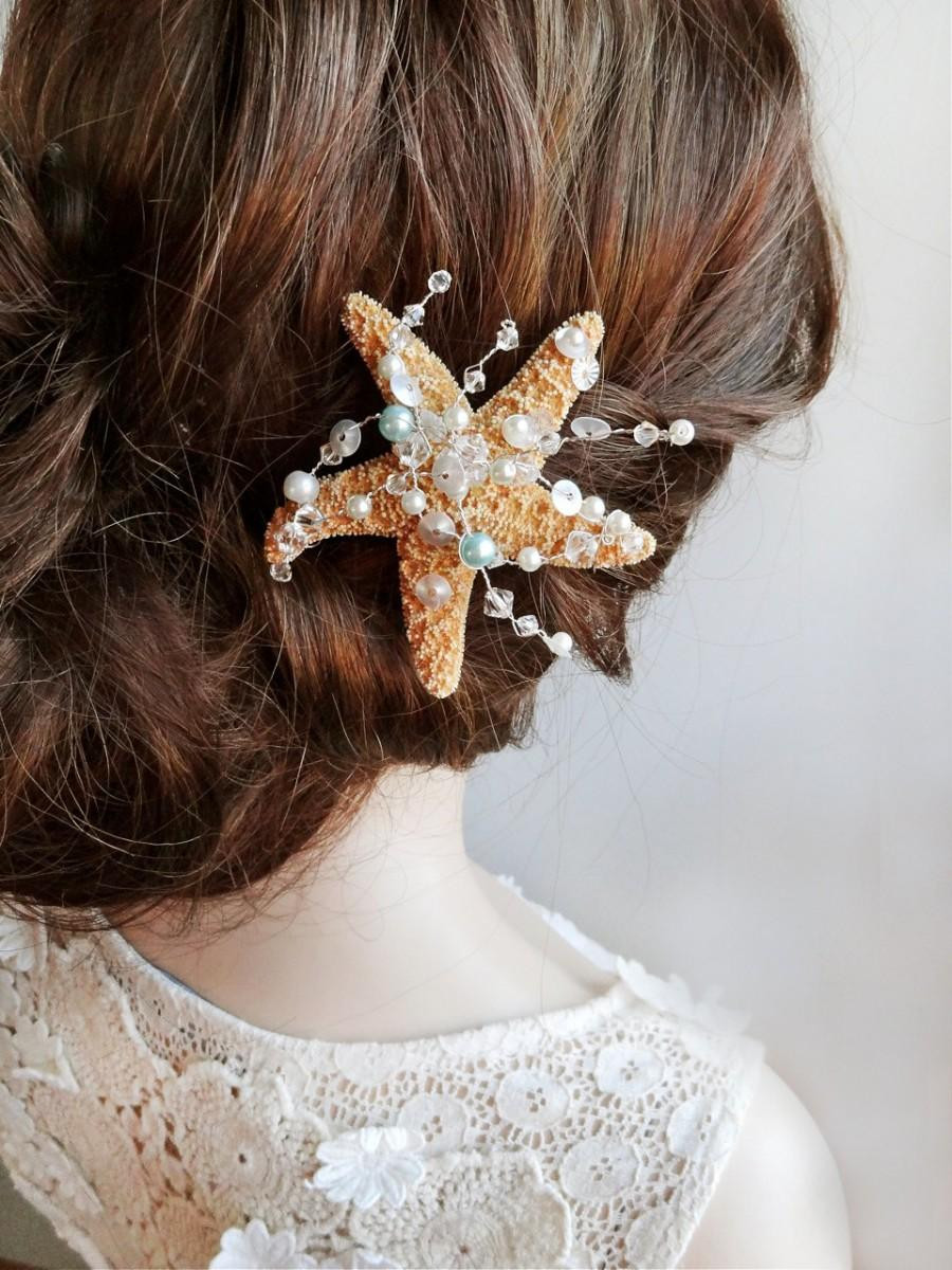 Beach Wedding Hair Accessories
 Starfish Hair Clip Starfish Hair Pin Ocean Jewelry