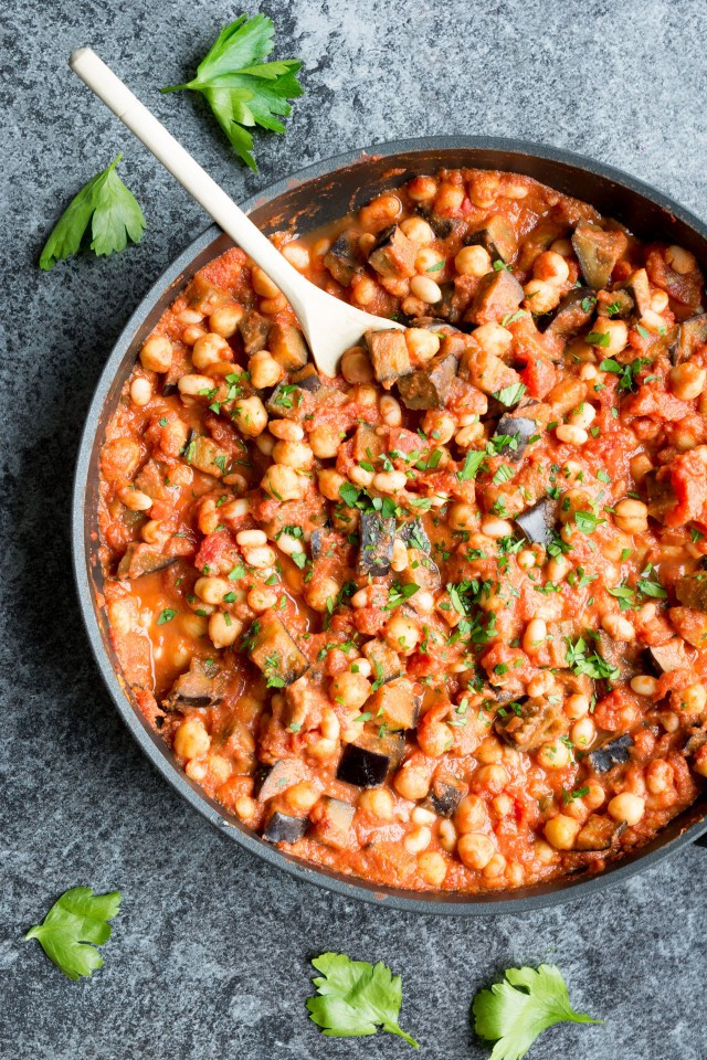 Bean Recipes Vegan
 10 Minute Creamy Vegan Bean and Aubergine Casserole