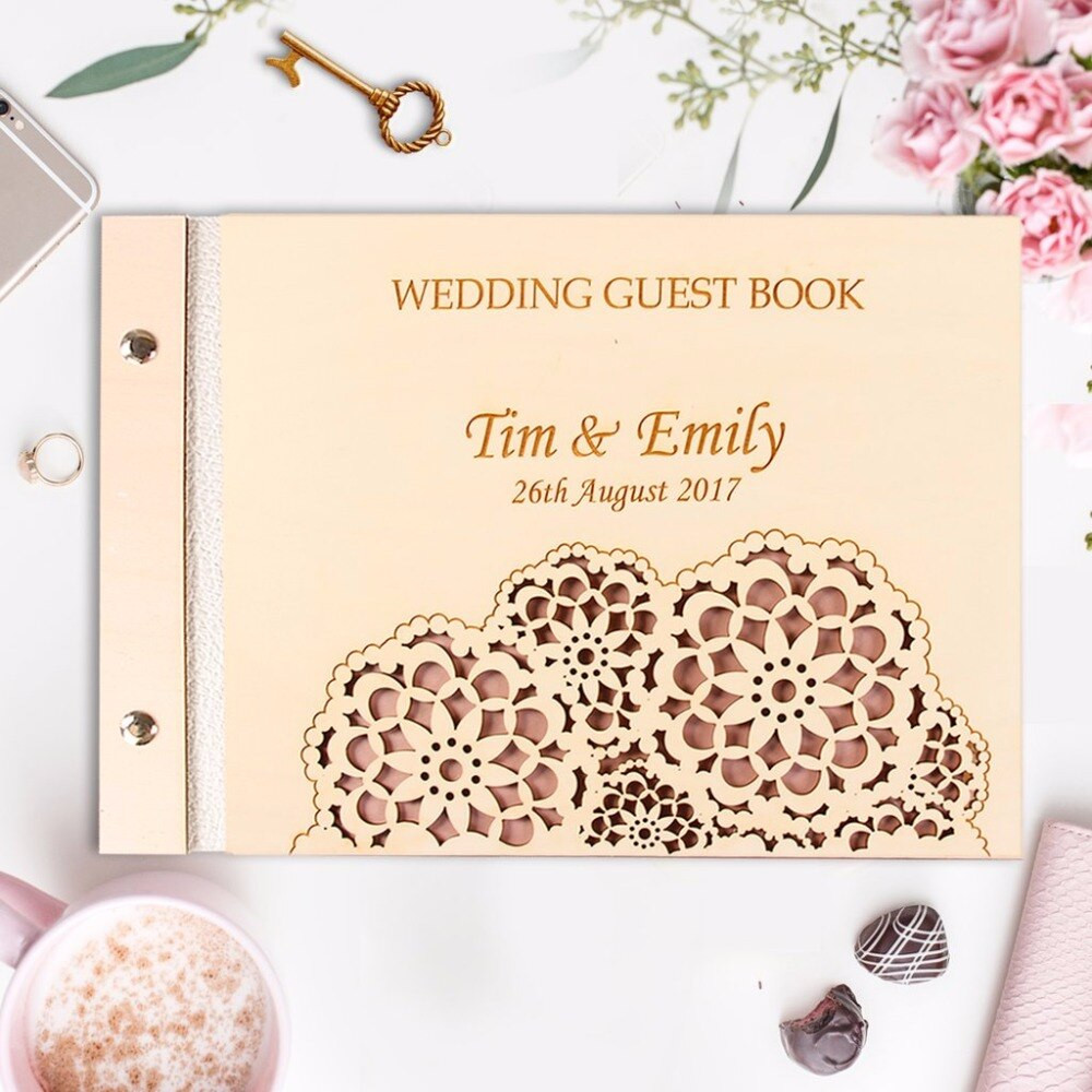 Beautiful Wedding Guest Books
 BEAUTIFUL WEDDING BOOK PERSONALISED GUEST BOOK in
