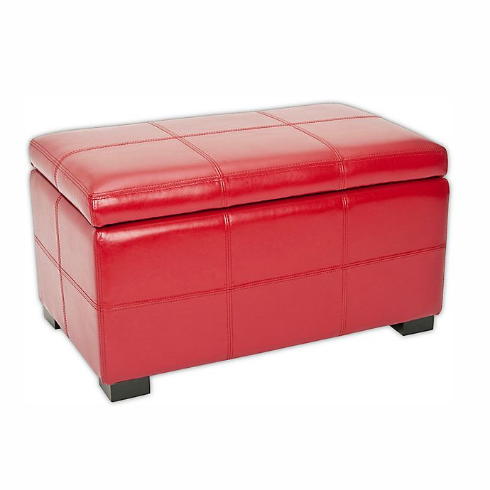 Bed Bath Beyond Storage Bench
 Safavieh Madison Small Storage Bench in Red