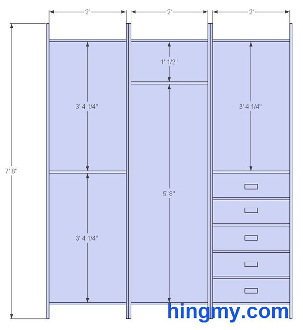 Bedroom Closet Dimensions
 Designing a built in Closet