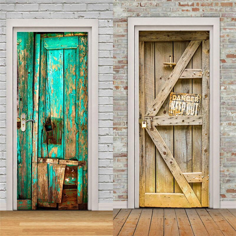 Bedroom Door Decorations DIY
 Creative DIY Wood Door Wall Stickers Bedroom Home