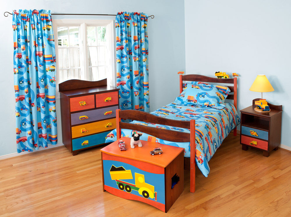 Bedroom Set For Boys
 5 Piece Boys Like Trucks Bedroom Set Chocolate Finish