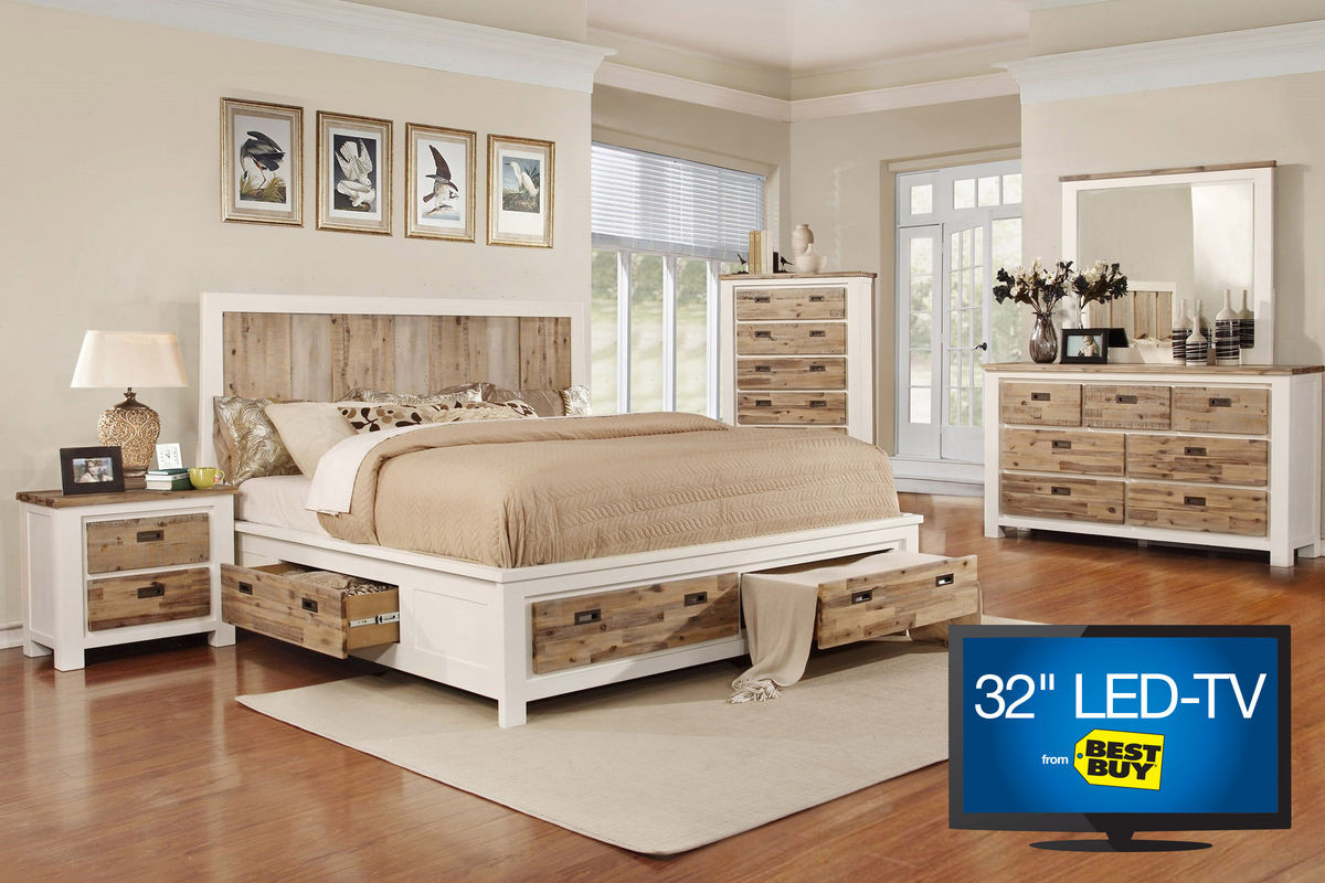 western queen storage bedroom set with 32 tv Bedroom Set With Storage
Western Queen Storage Bedroom Set with 32" TV at Gardner White