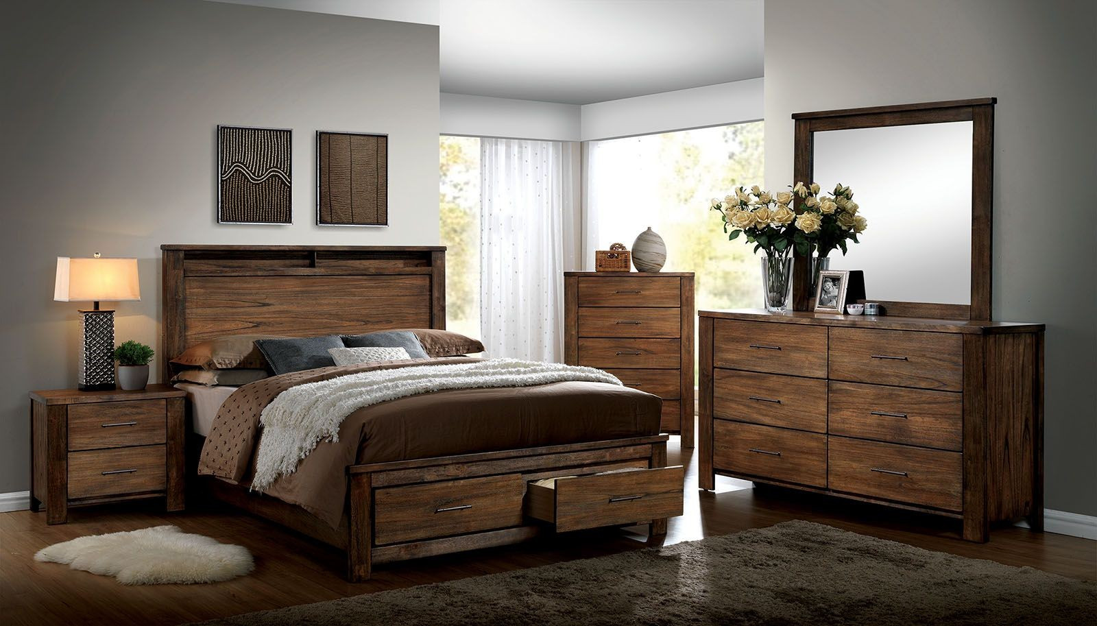 elkton oak platform storage bedroom set Bedroom Set With Storage
Elkton Oak Platform Storage Bedroom Set CM7072Q