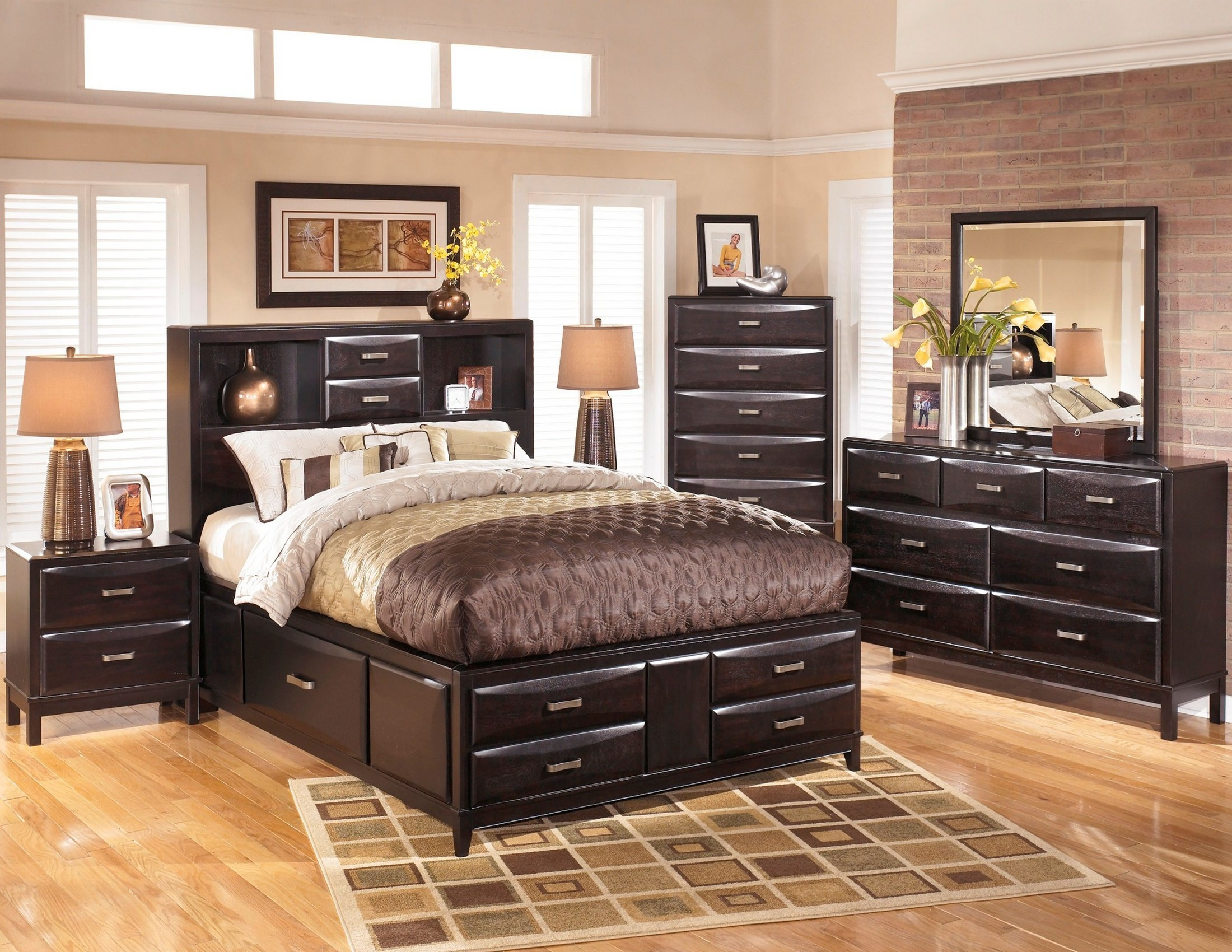 Bedroom Set With Storage
 Kira Storage Platform Bedroom Set from Ashley B473 64 65